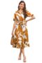 Rayon Fit and Flare Below the Knee One Piece Maxi Bodycon Dresses Midi Dress for Women